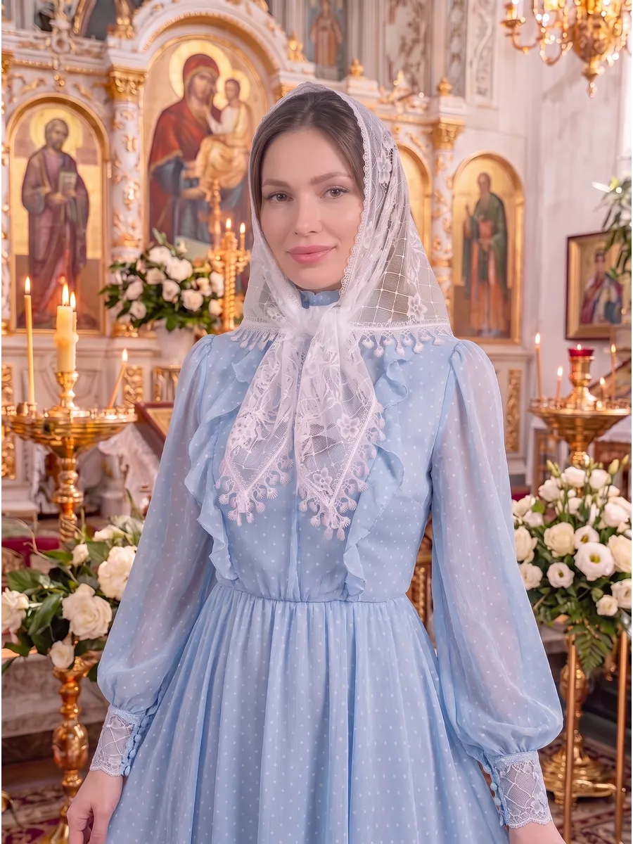 Платок для церкви крещения и венчания