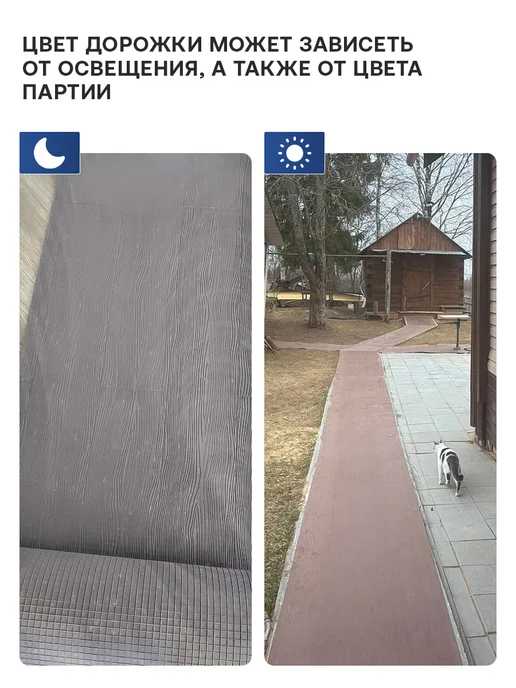 Руккола садовая дорожка, Рулонное покрытие, террасная доска, коричневый, фото 2
