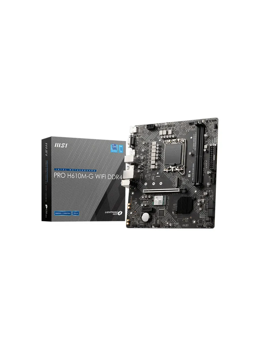 Материнская плата PRO H610M-G WIFI DDR4 LGA1700 H610 MSI 783744455 купить в интернет‑магазине Wildberries