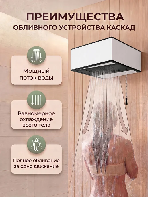 EASYSTEAM Обливное устройство для бани Каскад 20 л керамика Изистим, 20 л, фото 4