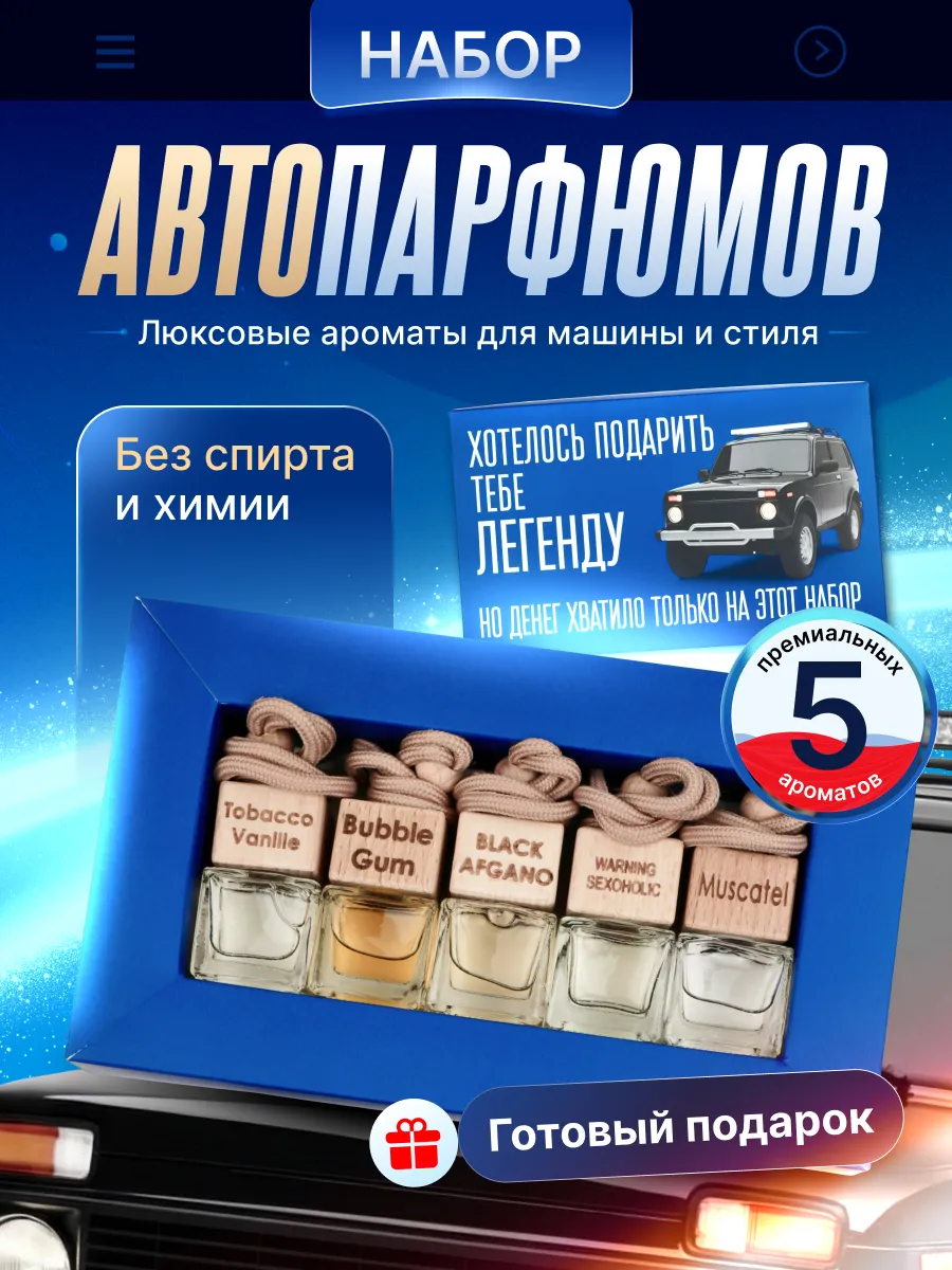 Подарочный набор ароматизаторов мужчине в авто