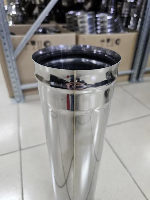 Гостсталь Труба дымоходная d100мм aisi430-0.5мм 1м, 1 м, фото 2