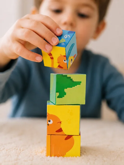 HAPE Деревянные кубики для малышей, голубой