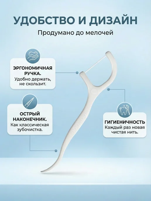 Zummi LLC Флоссеры детские с нитью 30шт дорожные, 30 шт, фото 2