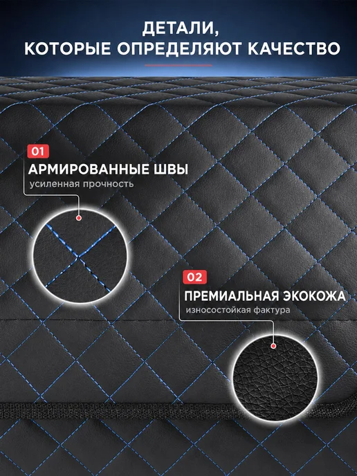 BASOTA Органайзер в багажник автомобиля маленький 50х30х35см, синий, фото 7