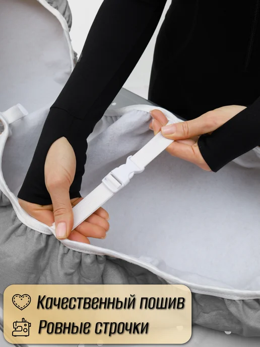 Чехол для гладильной доски термостойкий тефлон, серый, фото 5