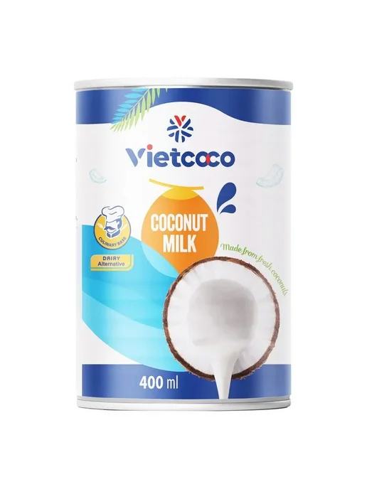 VietCOCO Кокосовое молоко консервированное в жб, 2 шт по 400 мл, 2 шт, 400 мл, фото 3