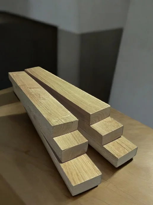 Дуб обработанный бруски 30х6 5х3 см - 2 шт, 40x6, 6 шт, фото 2