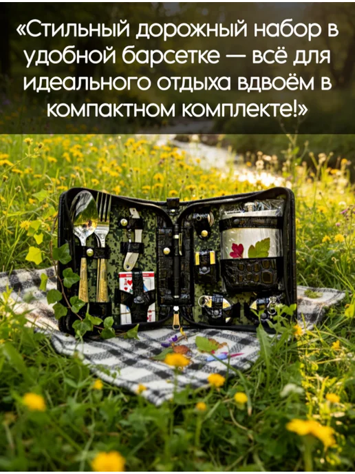ООО "ВЭЛС" Набор дорожный на 2 персоны, черный, фото 5