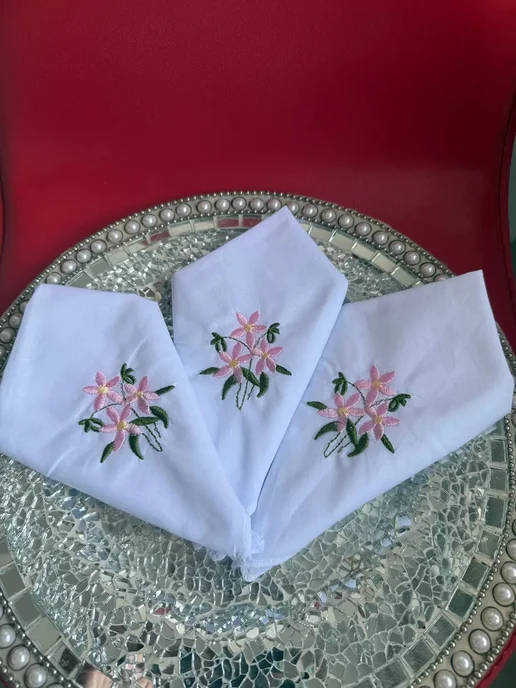 Lapastel Подарочный набор платков 2 предмета 28х28 см. в пакете, 28x28 см, 3 шт, фото 2