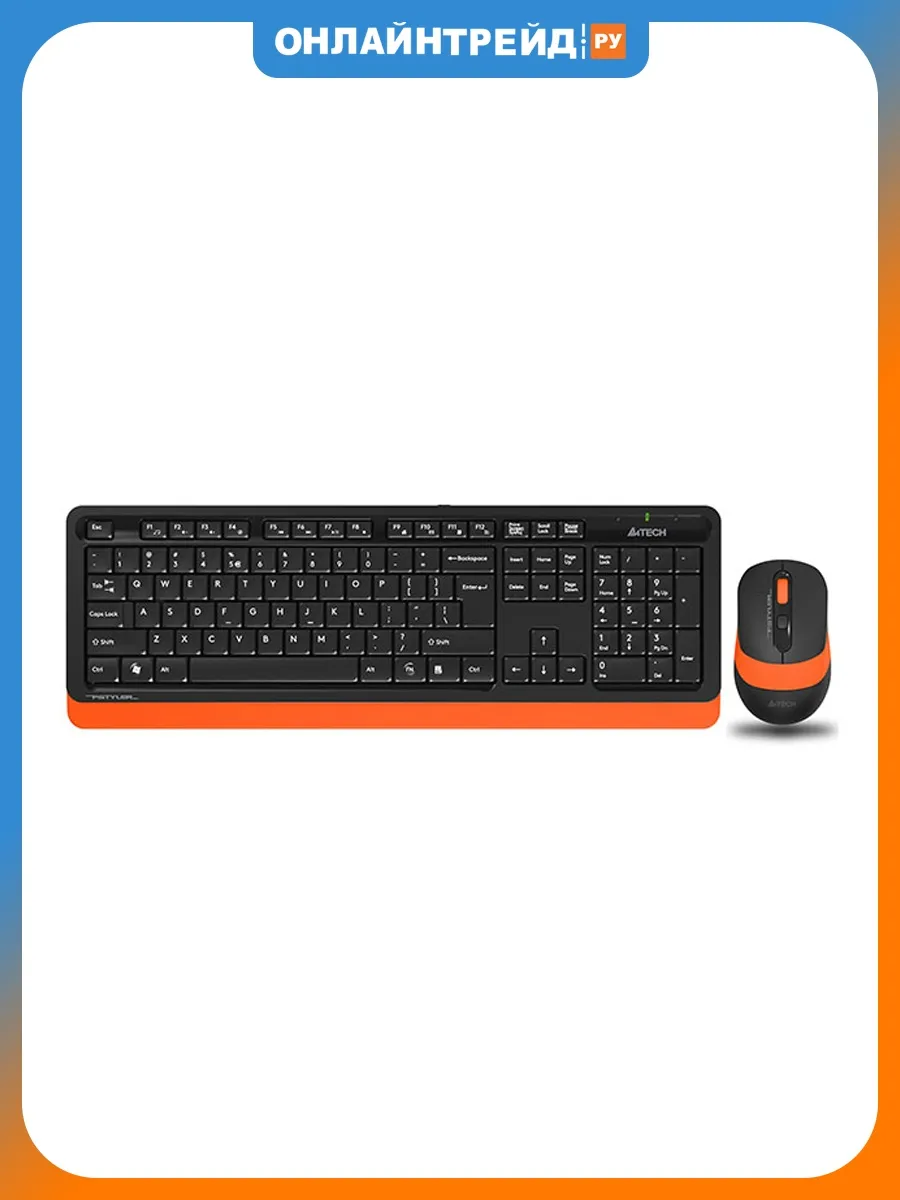 Комплект беспроводной A4tech Fstyler FG1010 Black/Orange