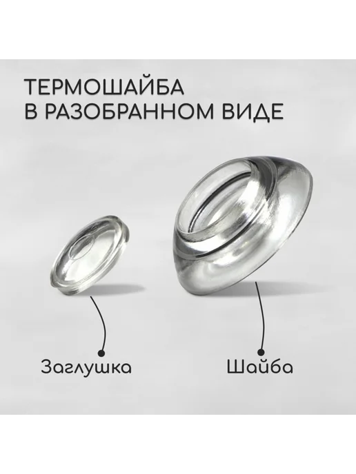 Zeriazor Термошайба мини поликарбонат d 30 мм УФ-защита прозрачная, белый, фото 2