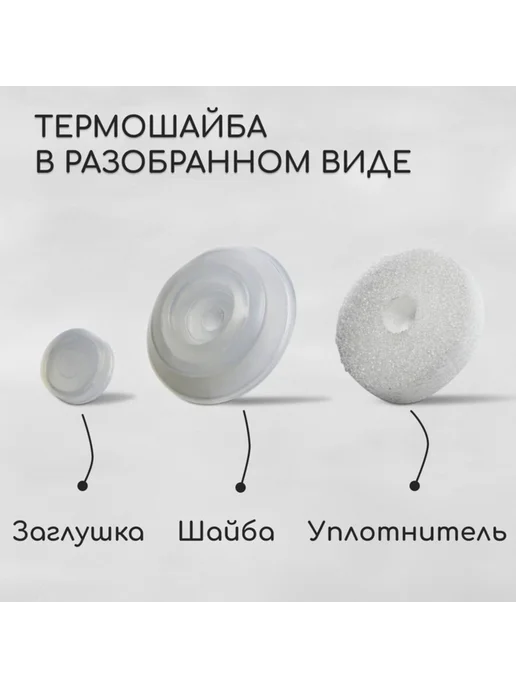 Zeriazor Термошайба мини поликарбонат d 30 мм УФ-защита прозрачная, 25 шт, фото 2