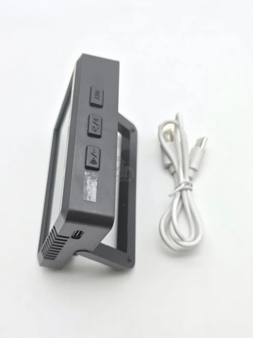 HomeHub Метеостанция с часами AP01, термометр и гигрометр, черный, фото 2