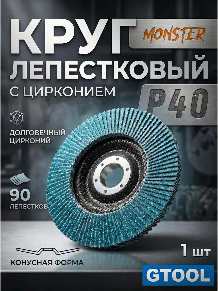 Круг лепестковый торцевой (КЛТ) d125, зерно Р40
