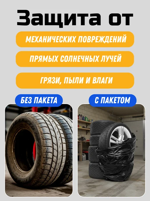 LADISLAV COMPANY Пакеты для хранения колес серые R22 4 шт, 20 шт, фото 2