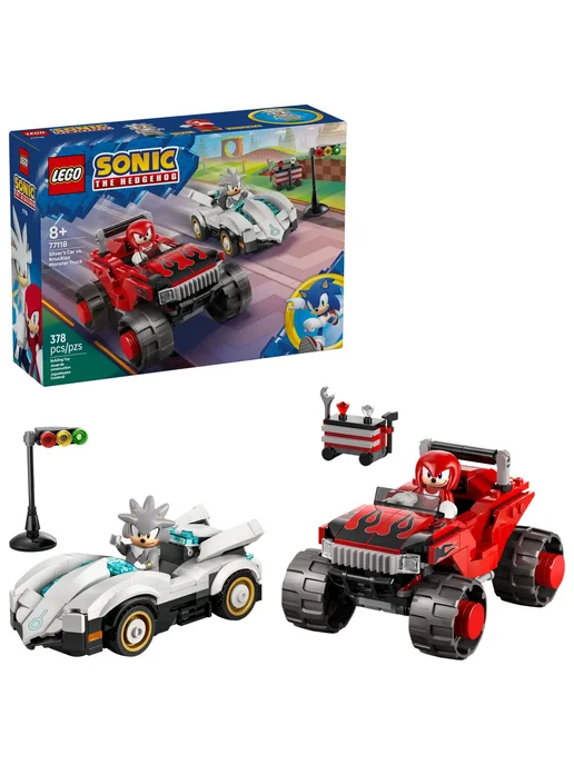 LEGO Конструктор Sonic the Hedgehog 77118 Сильвер против Наклза, серый, фото 3