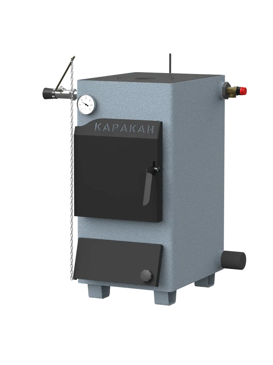 Котел твердотопливный "Каракан 10 ТПЭ 3" 10 кВт, с плитой