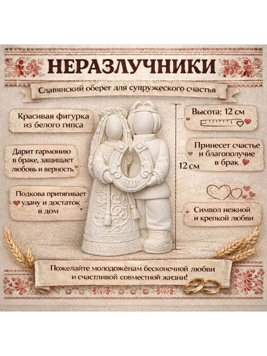 Статуэтка Неразлучники оберег любви