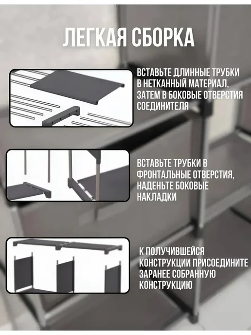 Стеллаж металлический с полками напольный для комнаты, вариант, фото 4