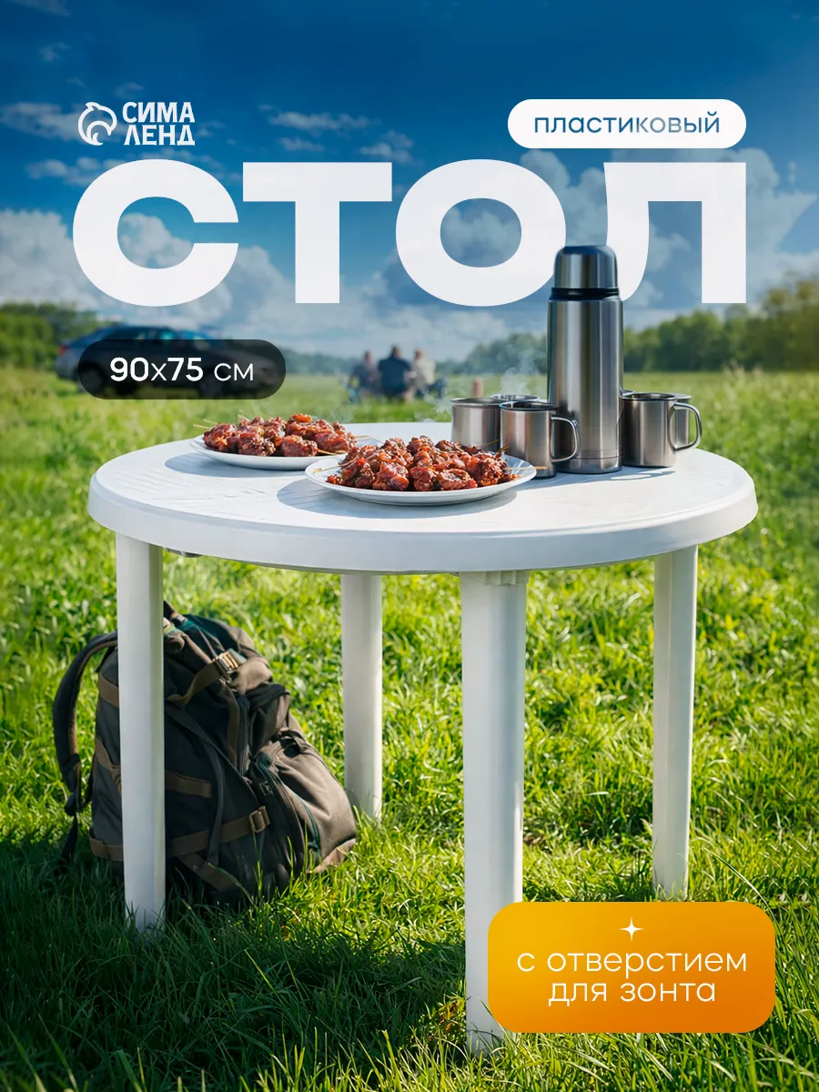 Стол пластиковый круглый