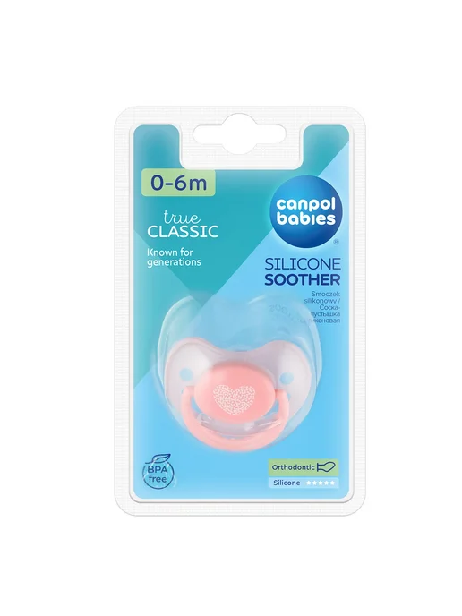 Canpol Babies Пустышка силиконовая анатомическая 0-6 мес, розовый, фото 5