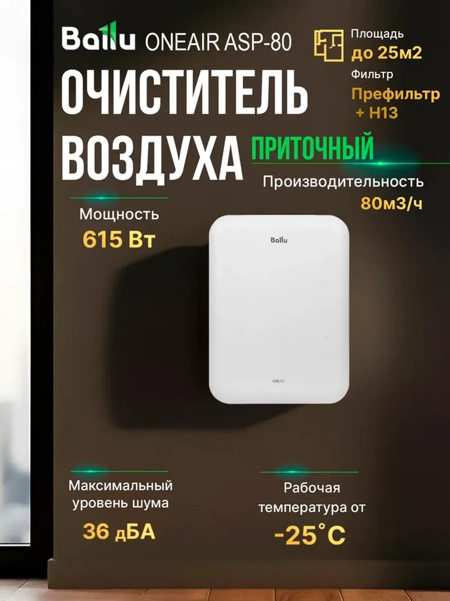Бризер Ballu Oneair ASP-80