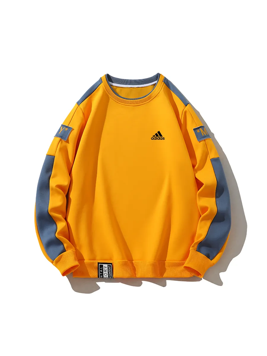 Новинка осень 2026 Мужская толстовка с длинным рукавом в стиле пэчворк adidas