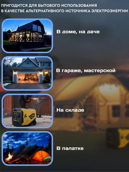 HUTER Инверторный генератор DN A2,2SI Grey, серый, фото 4