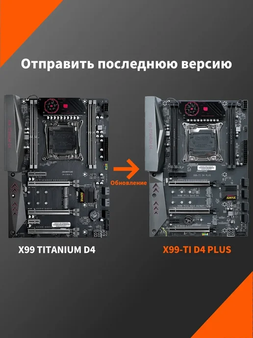 JGINYUE X99-TI D4 PLUS LGA2011-3 DDR4 M.2 NVME Материнская плата, вариант, фото 2