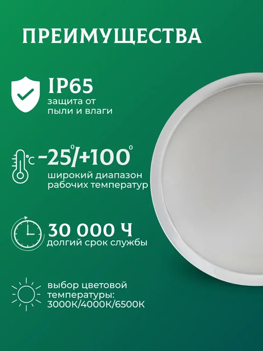 LEEK Светильник для бани влагозащищенный термостойкий 20 Вт IP65, 20 Вт, фото 2