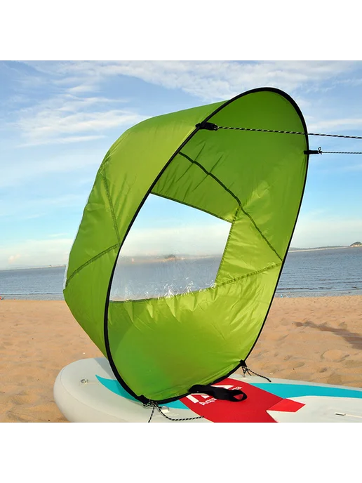 Складной парус для лодки плавание DOWNWIND зелёный, зеленый, фото 4