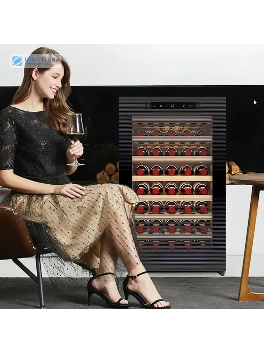 Винный шкаф Vinocave Temperature 52 bottles CWC-120AJP, черный, в упаковке 40 кг, фото 3
