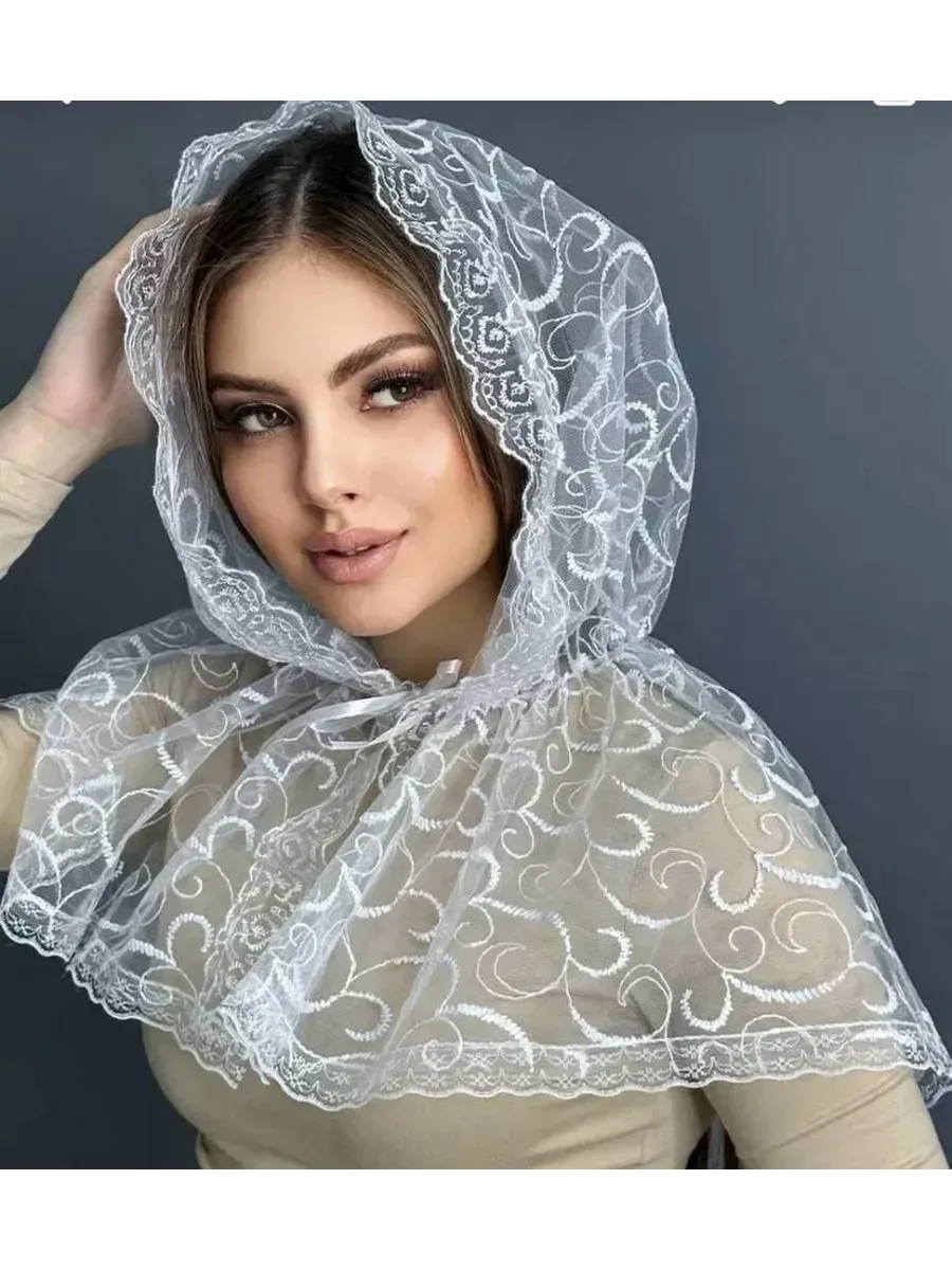 платок на голову и шею