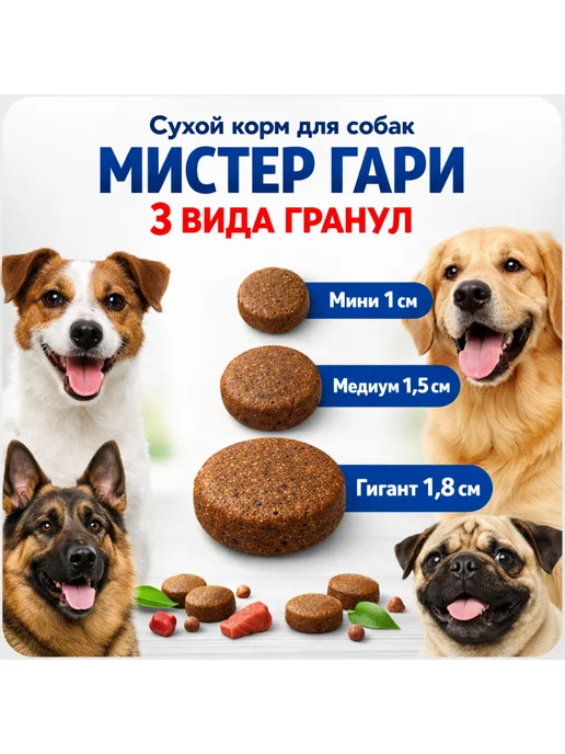 Сухой корм Мистер Гари для собак, мелкие, индейка, 1 кг, фото 5