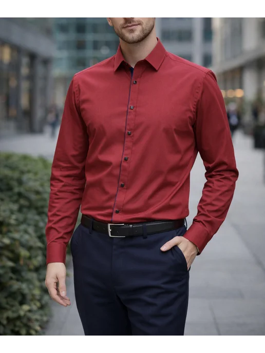 T&A MenStyle Рубашка мужская, красный
