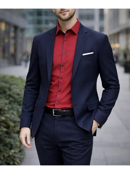 T&A MenStyle Рубашка мужская, красный, фото 3