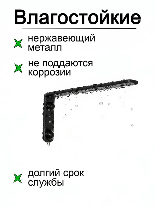 ODDO Кронштейн для полки металлический на стену лофт 2 шт, 2 шт, фото 4