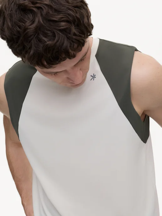 Bodycore Майка спортивная из быстросохнущей ткани, светло-серый, белый, фото 4