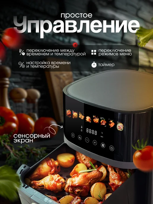 SHEGEN Электрический аэрогриль для дома, зеленый, фото 3