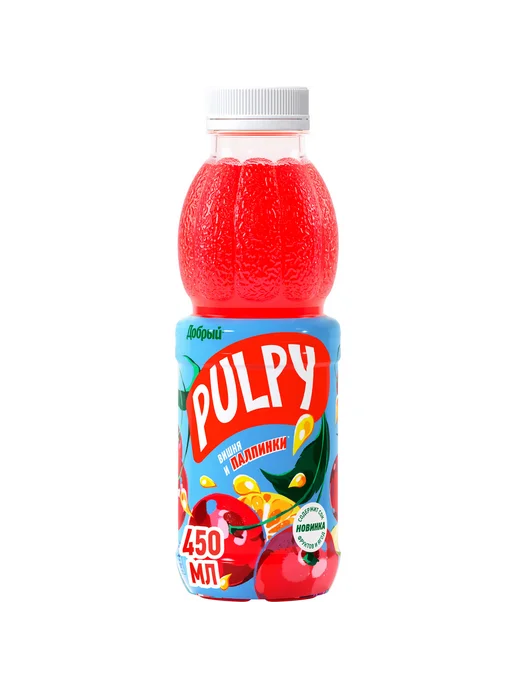 Напиток сокосодержащий Pulpy вишня 450мл, 450 мл