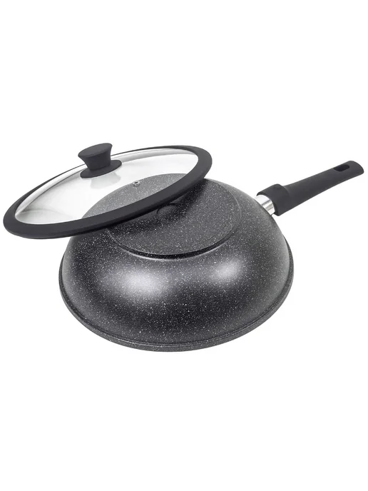 Panairo Вок (WOK) Expa induction, 28 см, с крышкой и съемной ручкой, вариант, фото 2