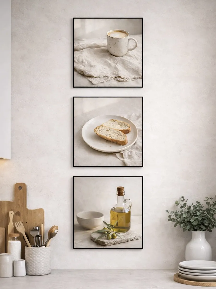 Картины на стену для кухни интерьерные модульные 3 шт