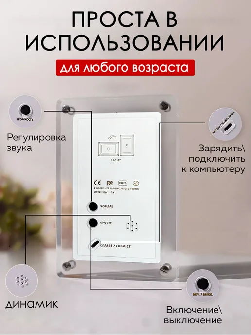 Цифровая фоторамка акриловая электронная, вариант, фото 3