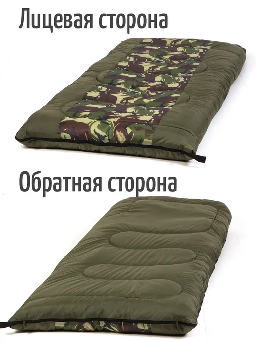 Prival Туристический спальный мешок Camp bag, молния справа, зеленый, фото 4