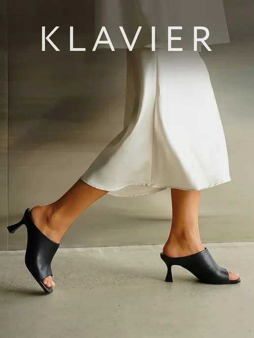 KLAVIER Мюли женские на каблуке, черный, фото 3