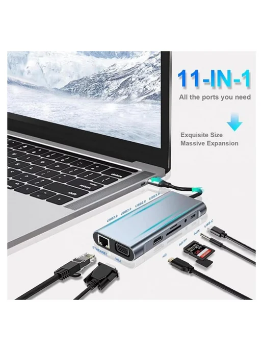 KS-is Док станция KS-099L USB Type C 11 в 1, 99 л, фото 4