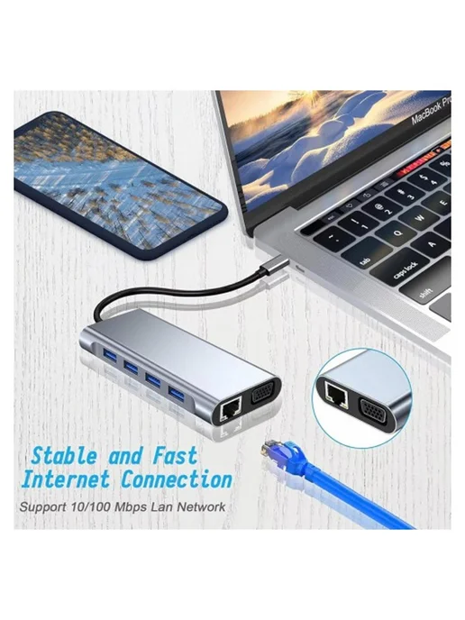 KS-is Док станция KS-099L USB Type C 11 в 1, 99 л, фото 5