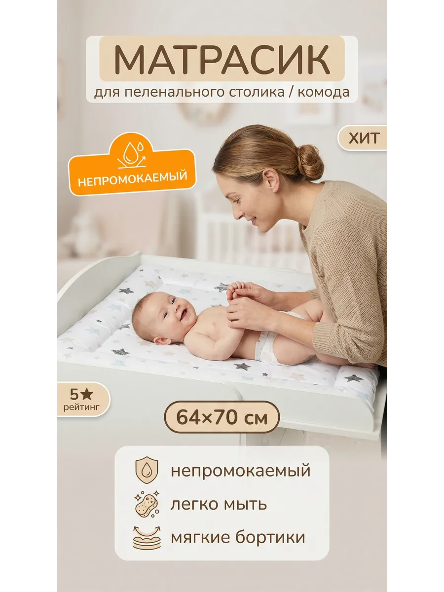 Матрас для пеленального столика детский