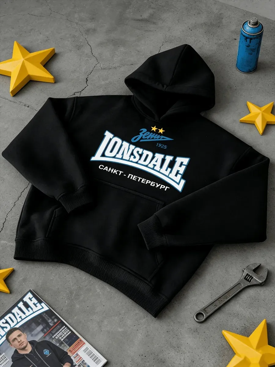 Худи с принтом на спине lonsdale